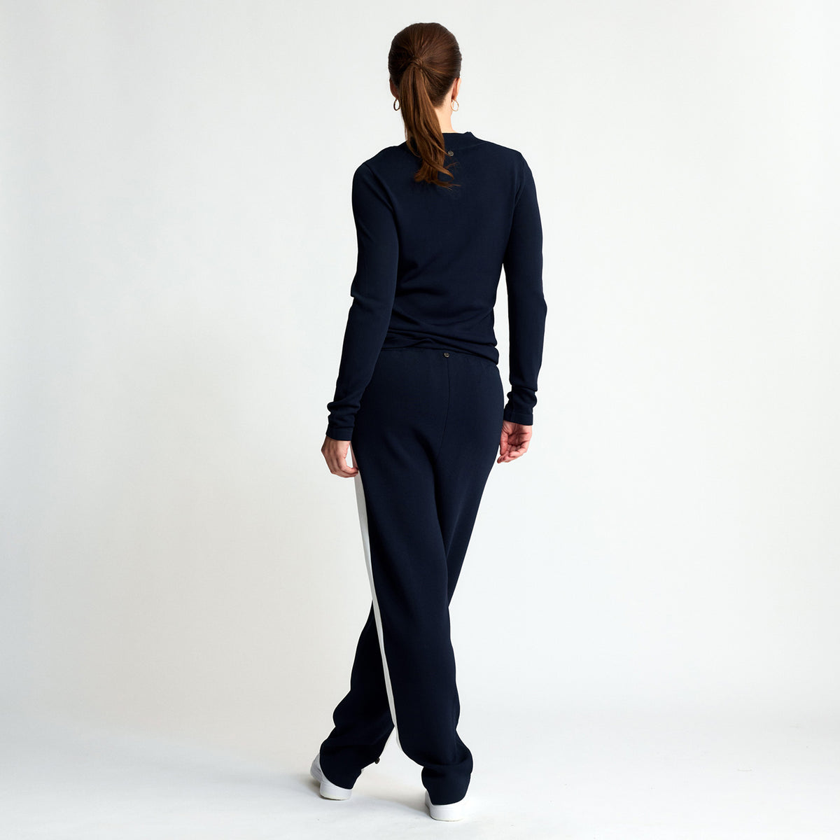 Base Layer Collar Wrap Knit | Navy