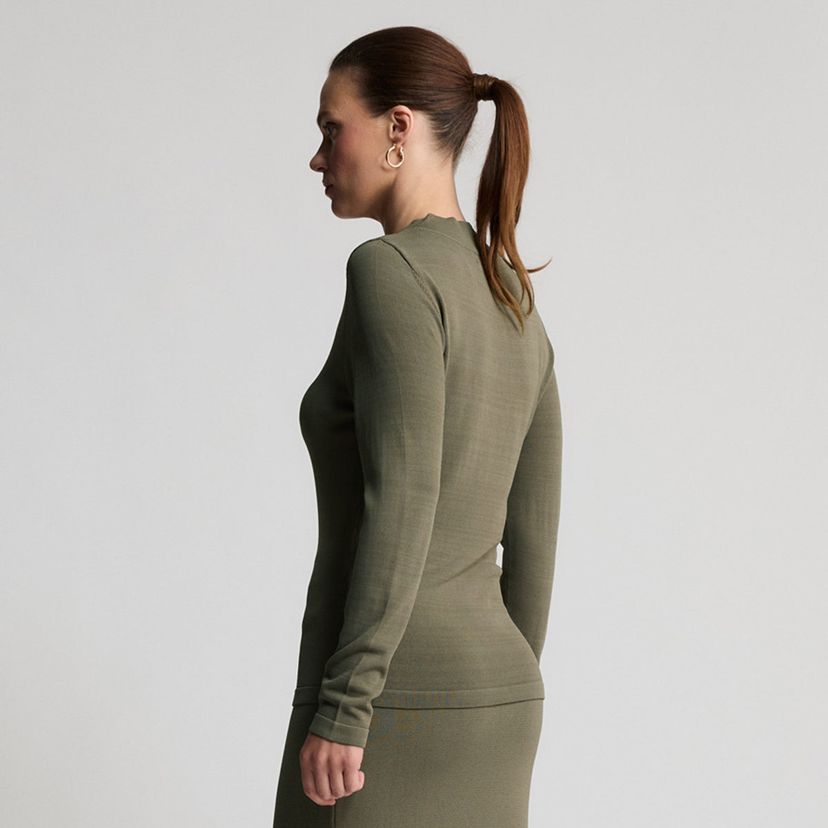 Base Layer Collar Wrap Knit | Fern