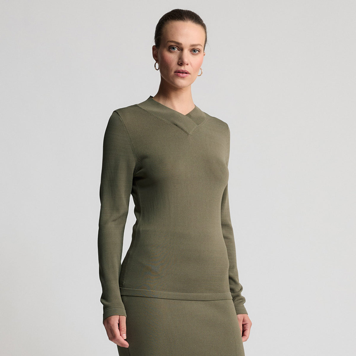 Base Layer Collar Wrap Knit | Fern