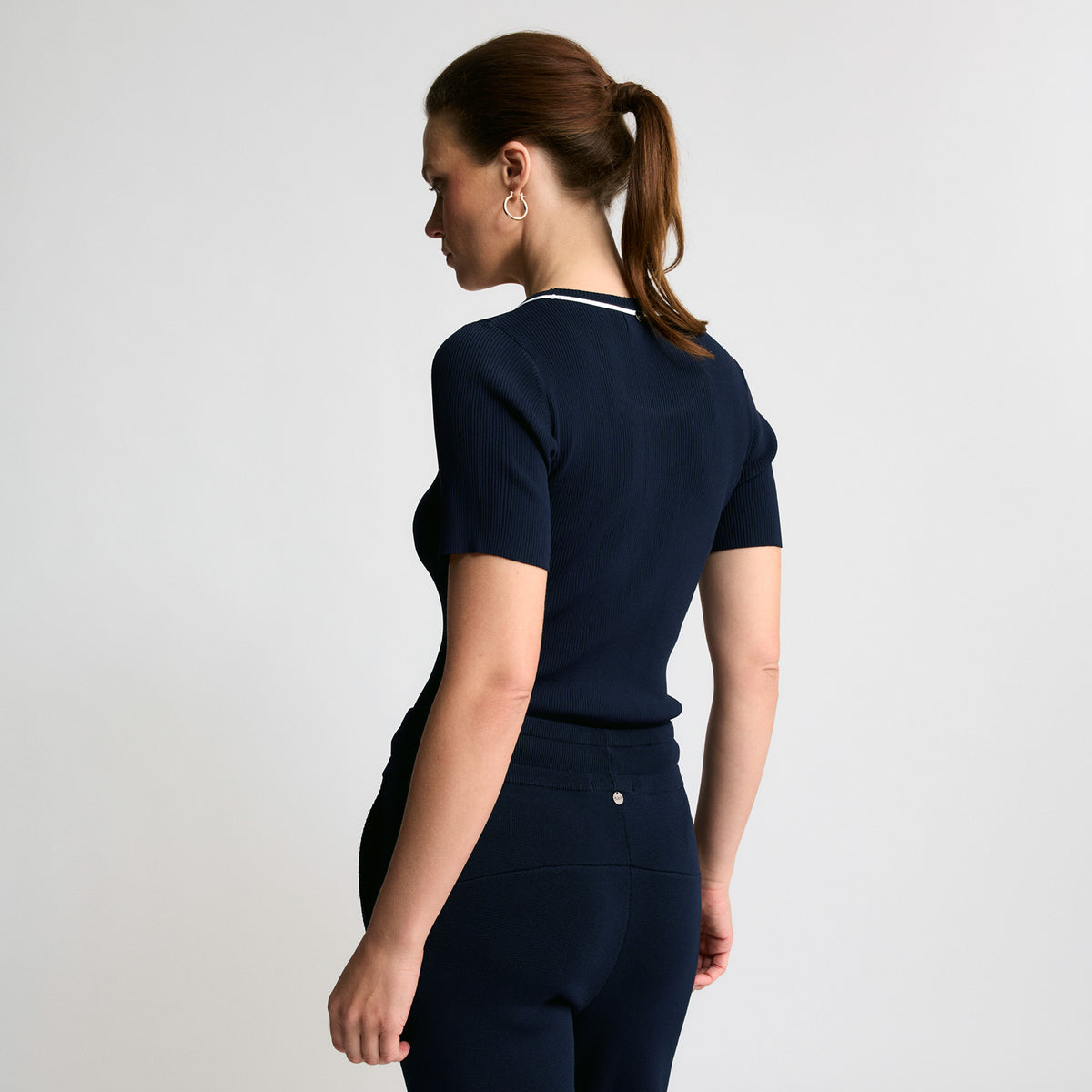 Base Layer Ribbed T-shirt | Navy