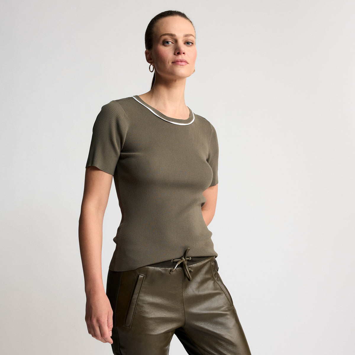 Base Layer Ribbed T-shirt | Fern