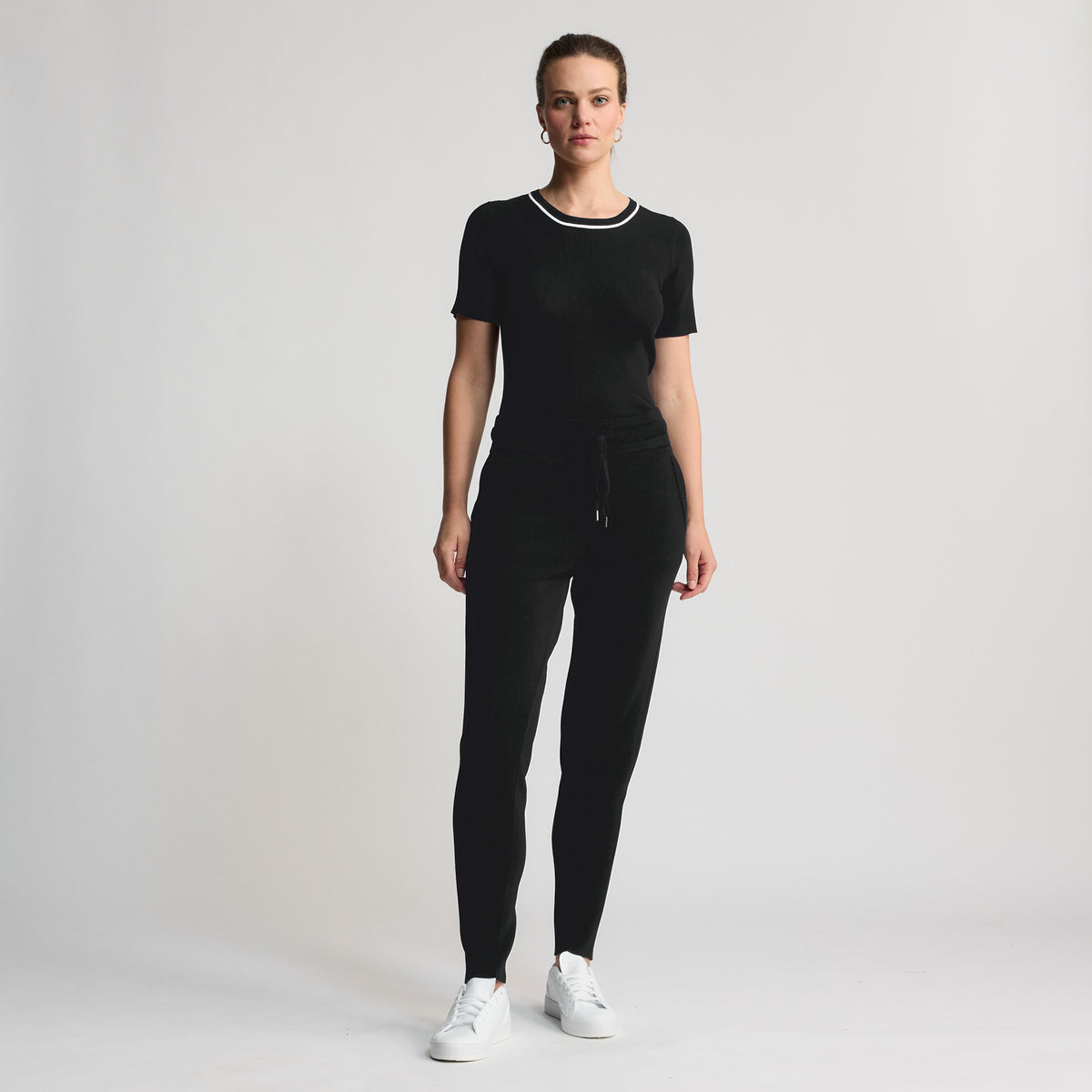 Base Layer Ribbed T-shirt | Black