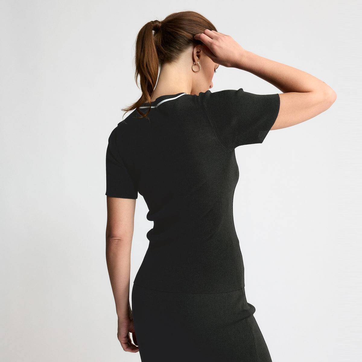 Base Layer Ribbed T-shirt | Black