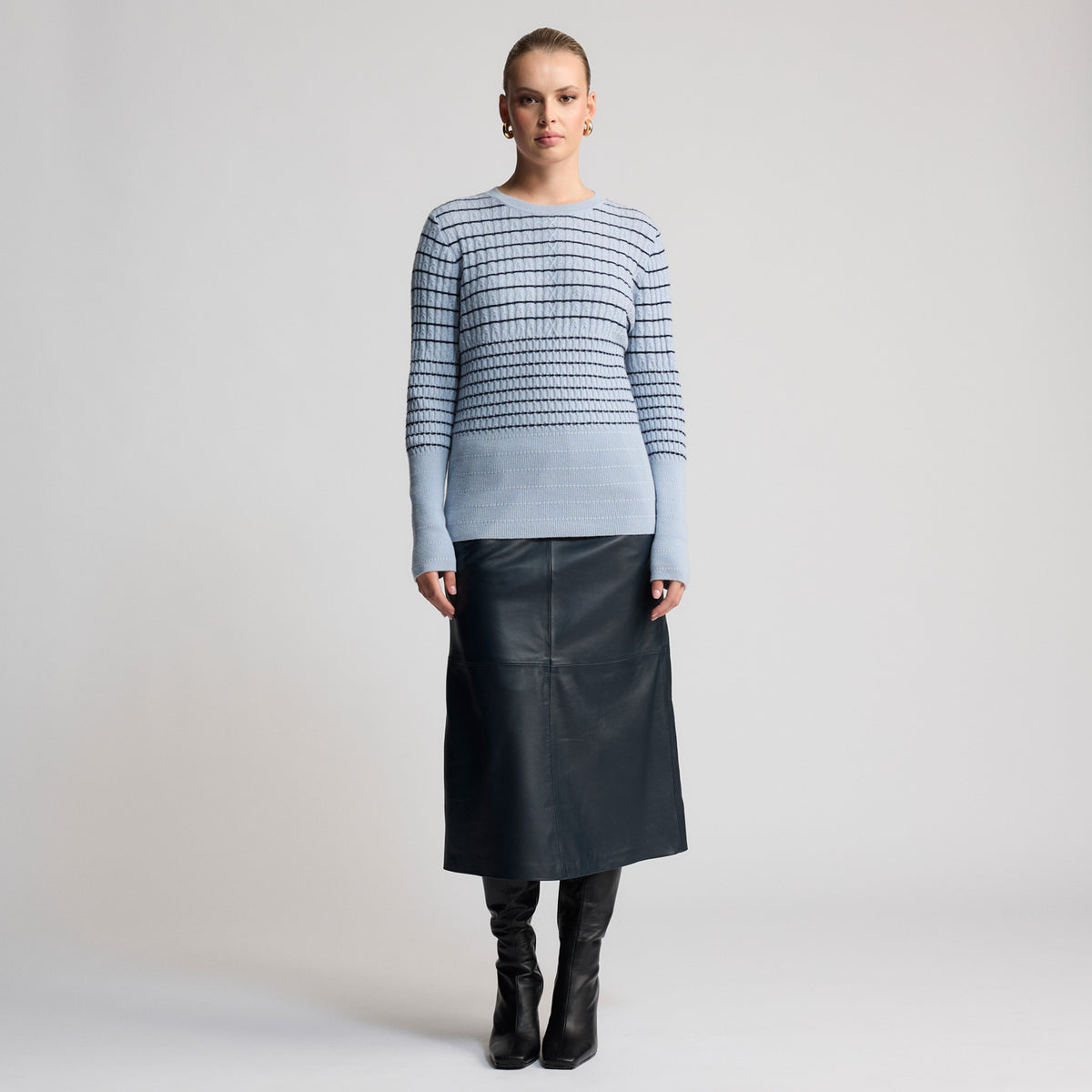 Portland Cable Knit | Baby Blue