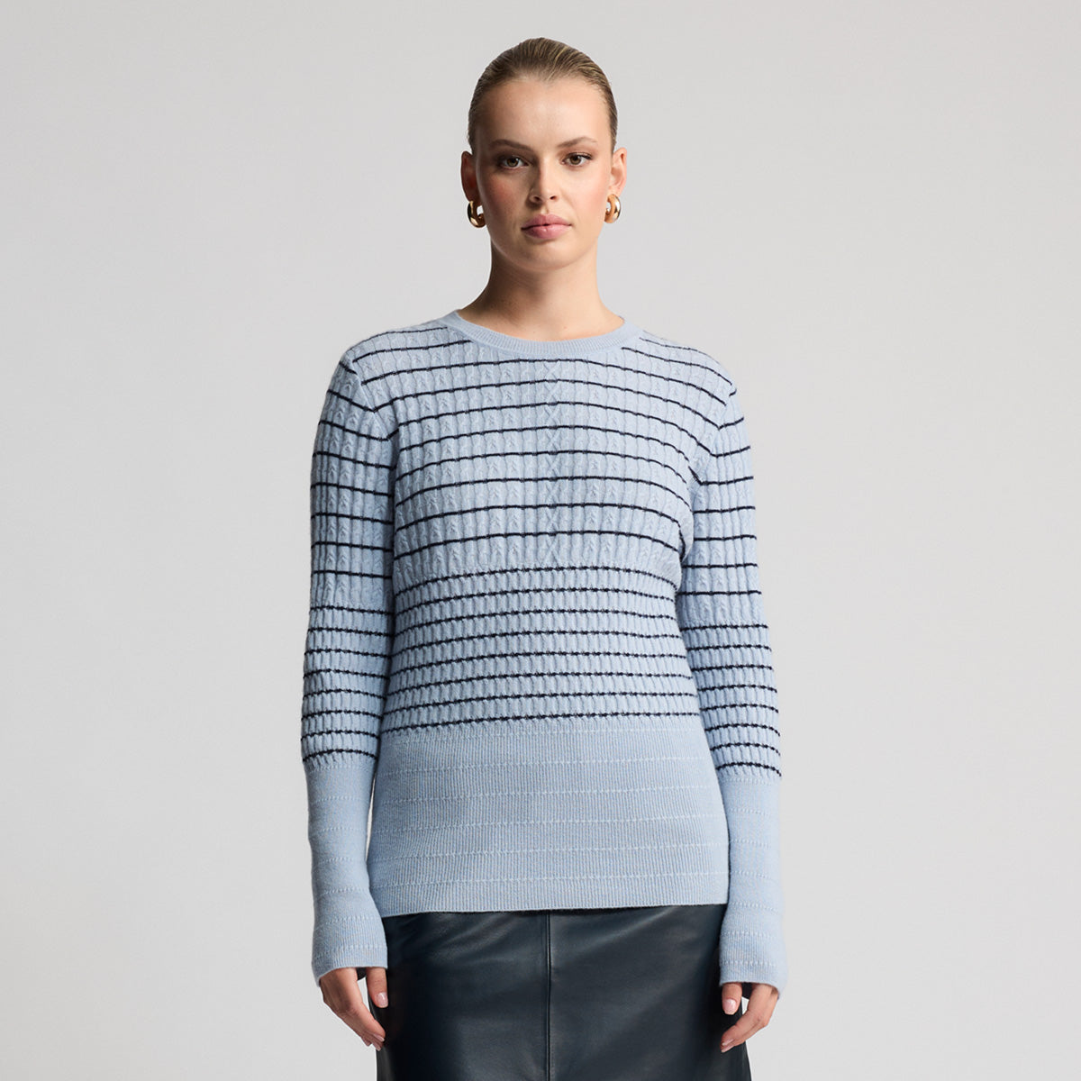 Portland Cable Knit | Baby Blue