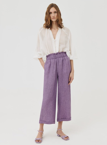 Marella and Emme Sale. Lilac Linen pants