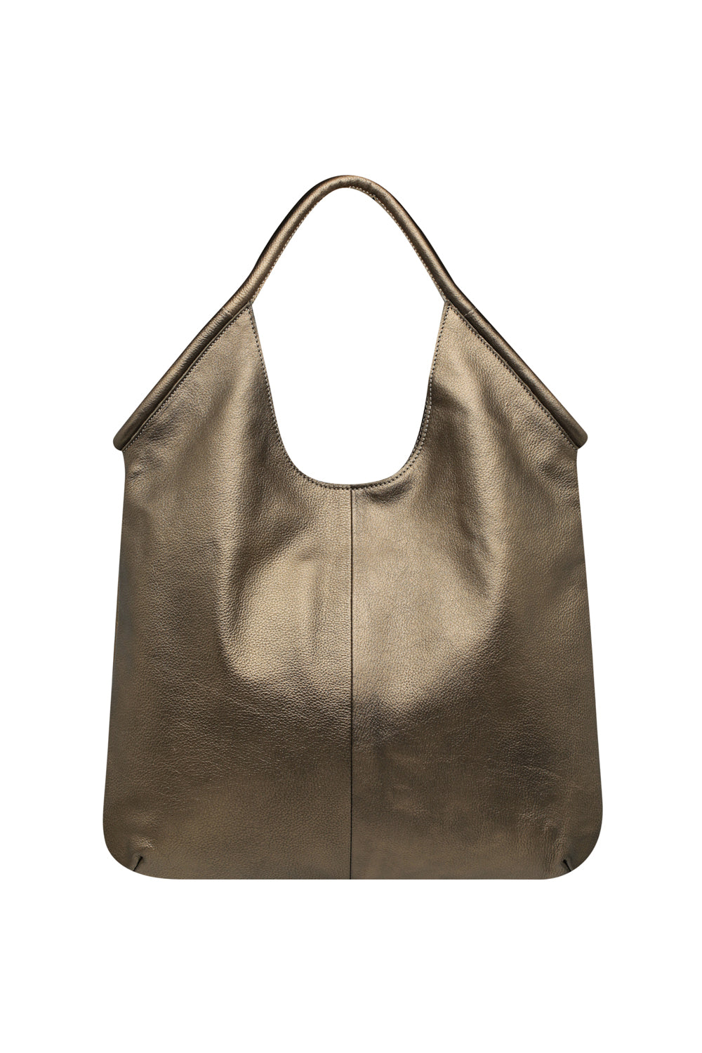 Bronze metallic tote bag