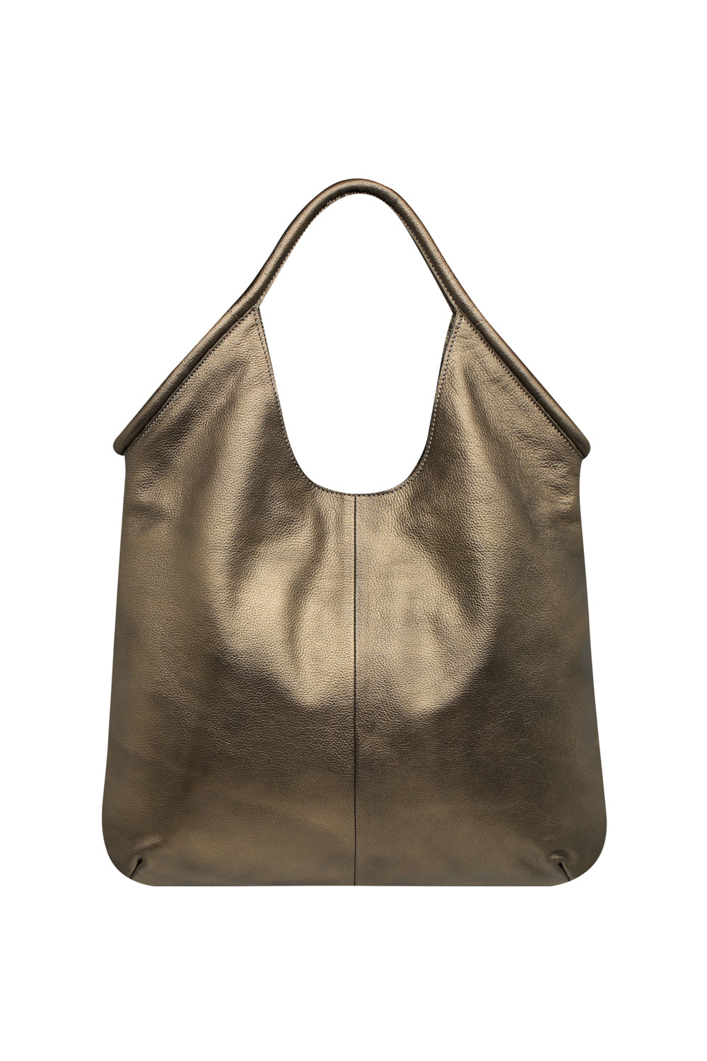 Bronze metallic tote bag